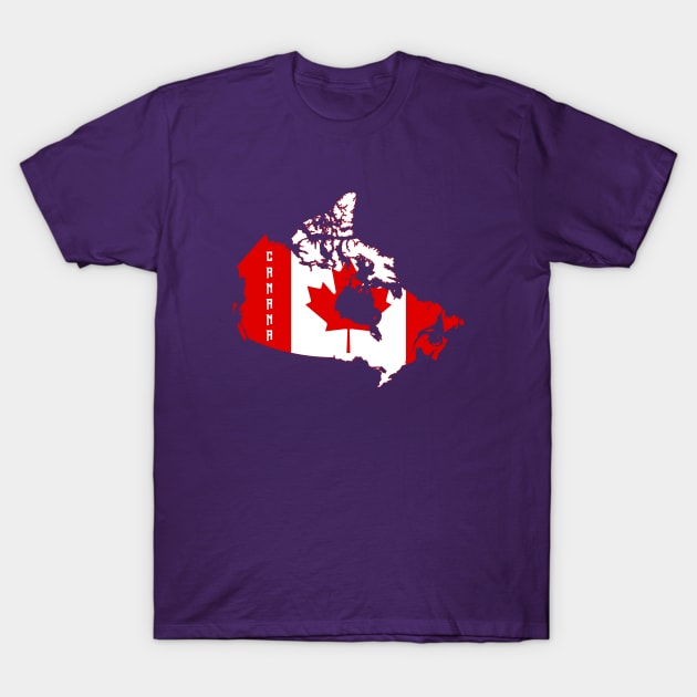 Canada flag & map T-Shirt by Travellers